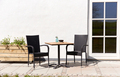 Cafebord 70 x 70 cm sort/teak bøg